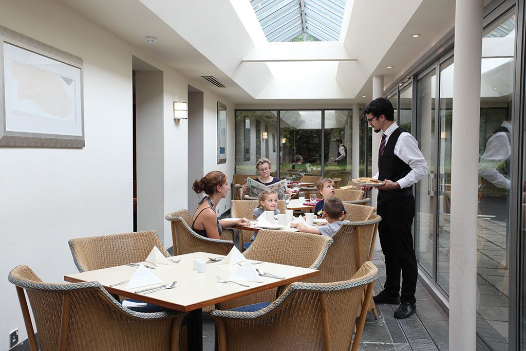 Family in the brasserie at The Apollo Hotel in Basingstoke